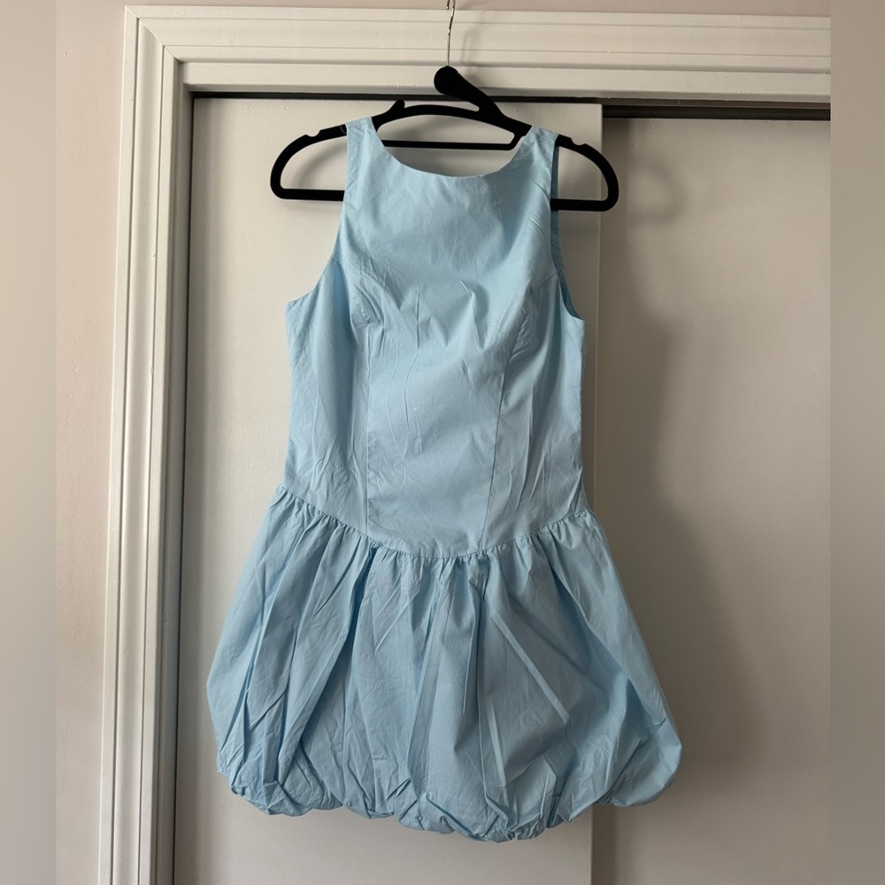 Light Blue Sleeveless Mini Dress